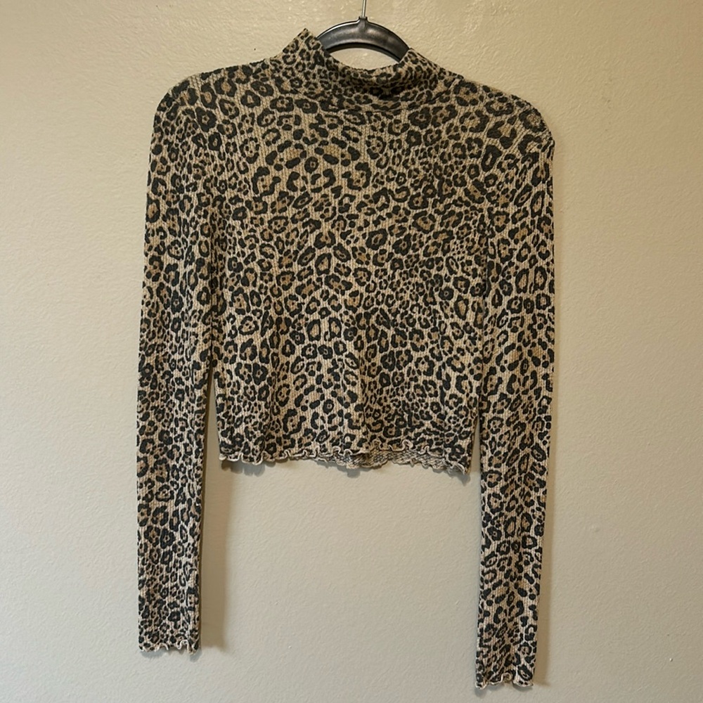 Out from Under Cheetah Print Long Sleeve Crop